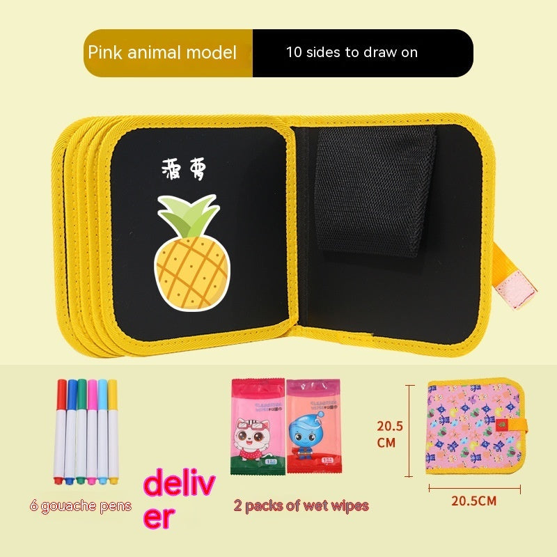 10-sided Children's Early Education Picture Book Double-sided Graffiti Drawing Board - Cindi Book