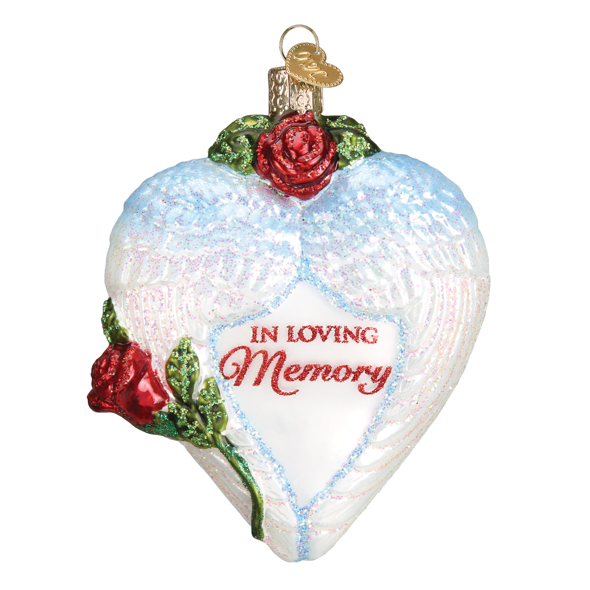 Old World Christmas In Loving Memory Ornament - hand-blown glass Christmas tree ornament (view 3)