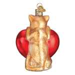 Old World Christmas I Love My Cat Ornament - hand-blown glass Christmas tree ornament (view 4)
