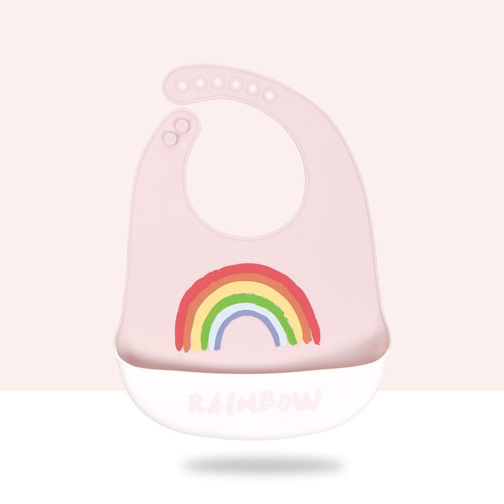 Baby Cartoon Silicone Bib Waterproof and Dirt-Proof Super Soft