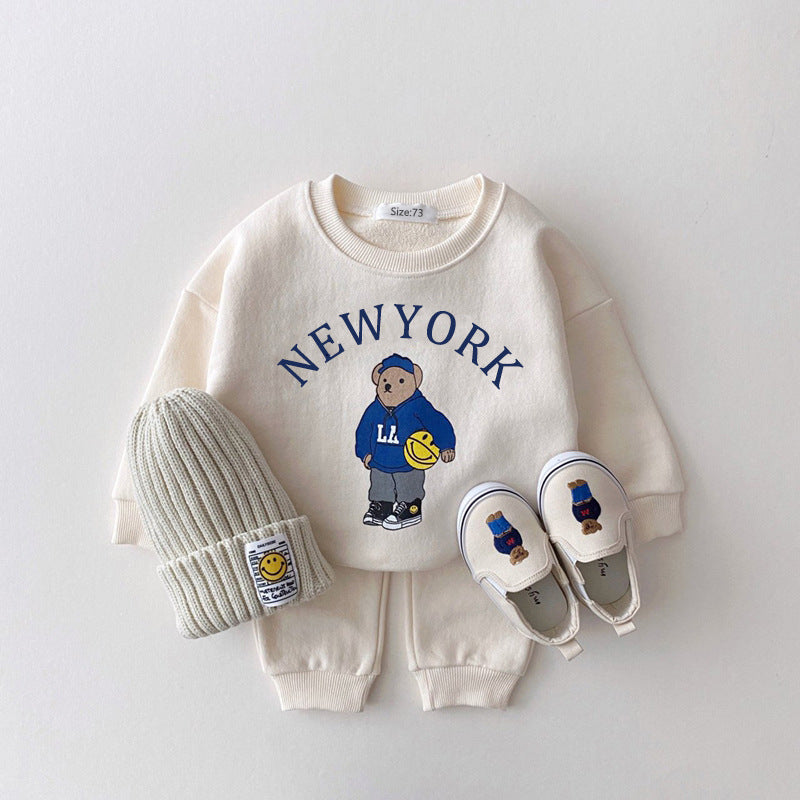 Cartoon Casual Loose Sports Set