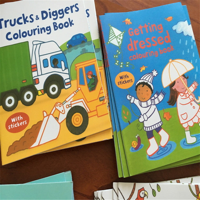 Children coloring sticker book - Cindi Book