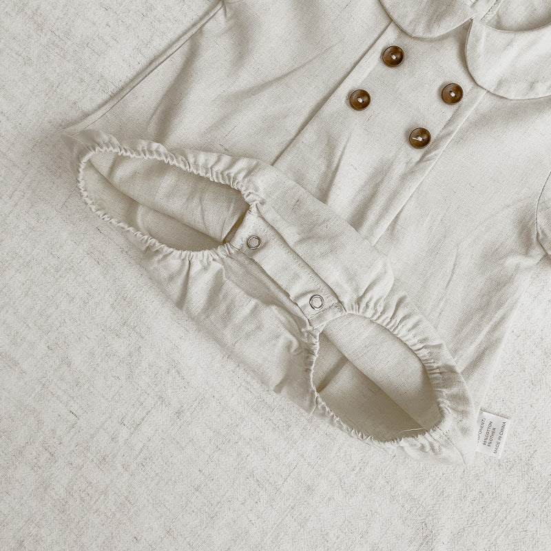 Girls' Short Sleeved Blouse Collar Jumpsuit - Cindi Book