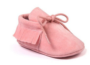 Polychromatic sanding soft bottom tassel shoe baby shoes - Cindi Book