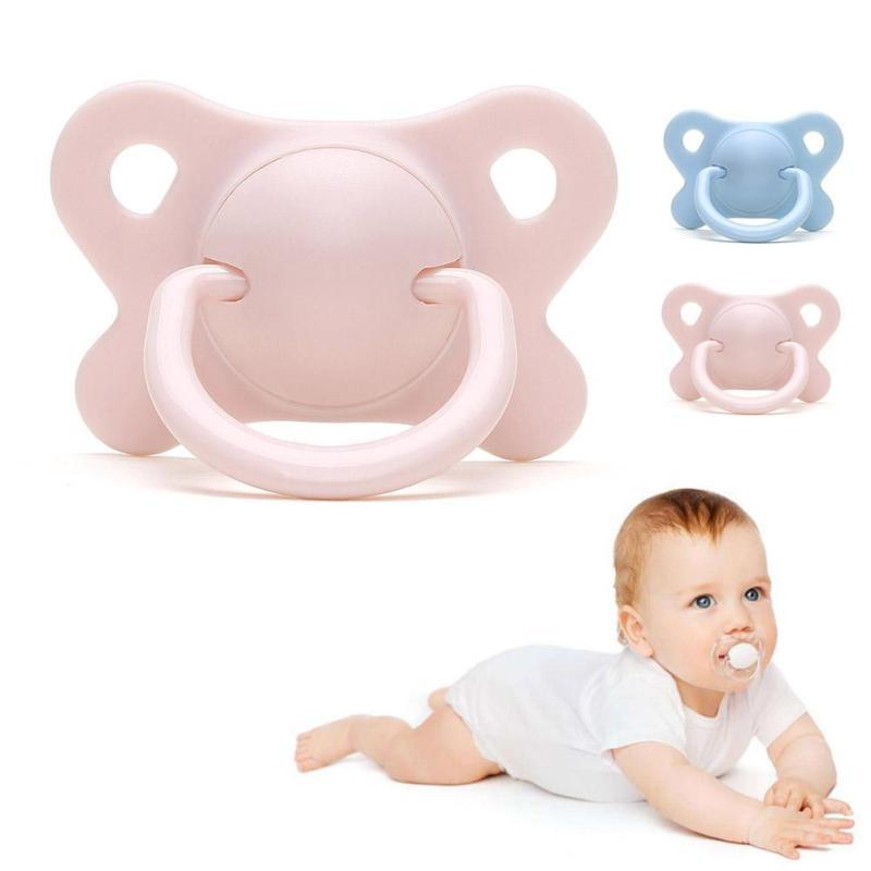 Pacifier Sleeping Baby Pacifier Newborn Silicone Pacifier Super Soft Flat Head - Cindi Book