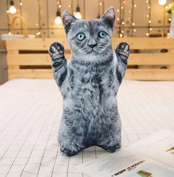 Simulation cat pillow cute cat doll plush toy stereo pet doll - Cindi Book