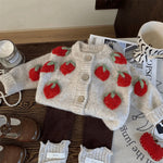 Baby Strawberry Knitted Coat Cardigan Two-piece Set - Cindi Book