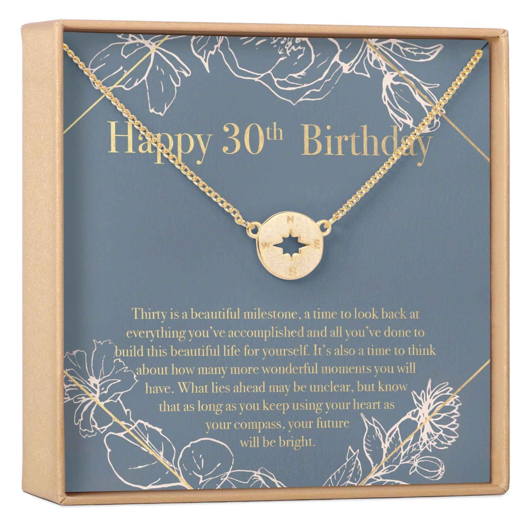 30th Birthday Necklace, Multiple Styles