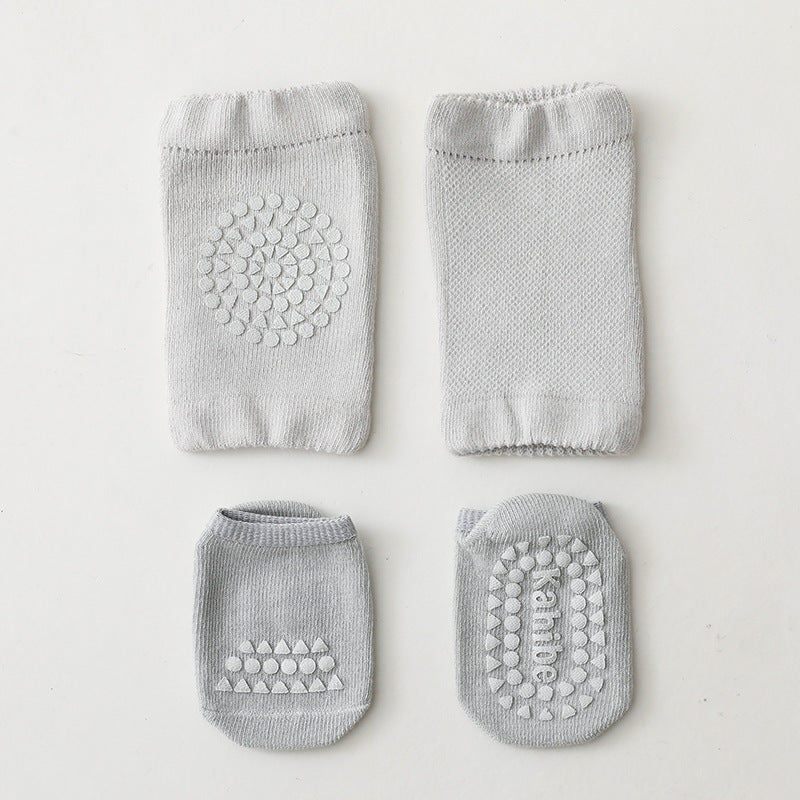 Children's Knee Pad Terry Floor Socks Set Toddler Protection - Cindi Book