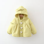 Children's Mid-length Love Hooded Trench Coat - Cindi Book