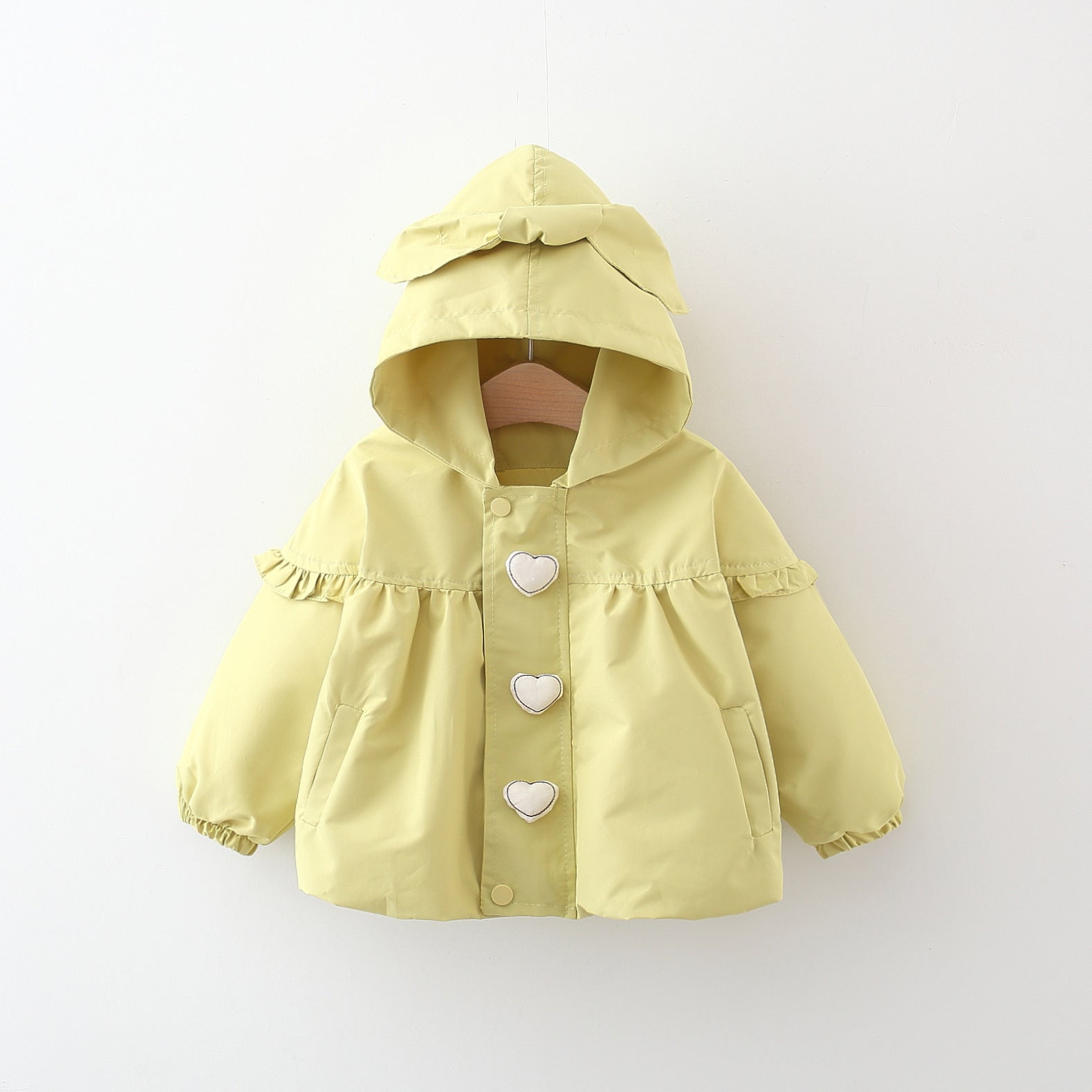 Children's Mid-length Love Hooded Trench Coat - Cindi Book