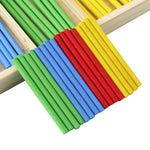 Math Manipulatives Wooden Counting Sticks Intelligence Montessori Math Wooden Color Calculation Education Enlightenment Toy - Cindi Book