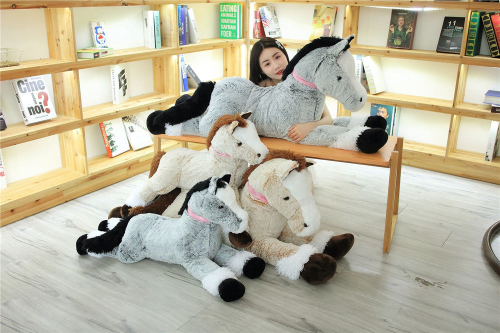 Simulation lying horse pillow plush toy - Cindi Book