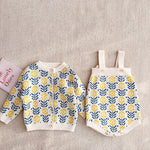Infant Children's Sweater Pull Flower Knitted Cardigan Romper - Cindi Book