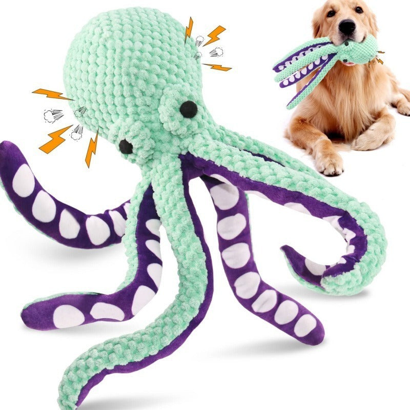Plush Pet Toy With Squeaking Teeth Of Pet Six Clawed Fish - Cindi Book