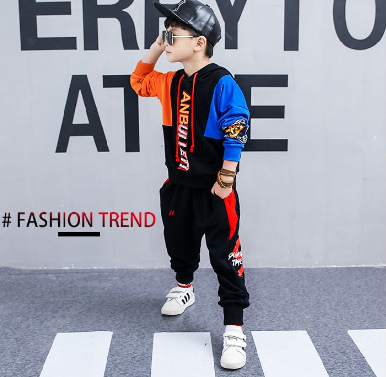 Boys spring suit new Korean children's clothing in the big boy boy long-sleeved sports two-piece suit tide clothes - Cindi Book