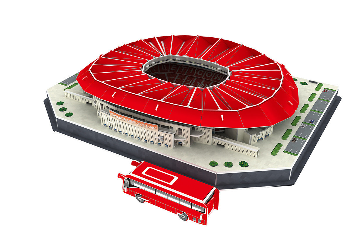 Classic Jigsaw DIY 3D Puzzle World Football Stadium European Soccer Playground Assembled Building Model Puzzle Toys For Children - Cindi Book