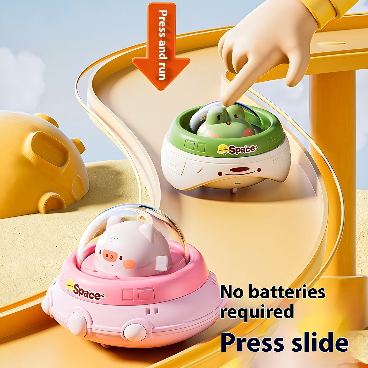 Children's Cute Puzzle Press Car Toy - Cindi Book