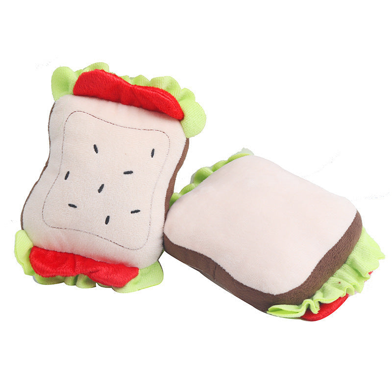 Dog Teething Simulation Sandwich Dumplings Chewing Noise Plush Toy - Cindi Book