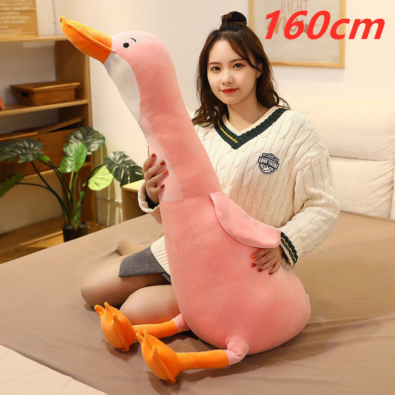 Cross-Border Hot Sale Big White Goose Doll Plush Toy Bed Sleeping Pillow Cushion Girl Child Doll Doll - Cindi Book