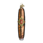 Old World Christmas Cigar Ornament - hand-blown glass Christmas tree ornament (view 3)