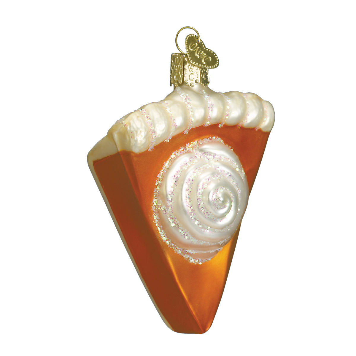 Old World Christmas Piece Of Pumpkin Pie - hand-blown glass Christmas tree ornament (view 4)