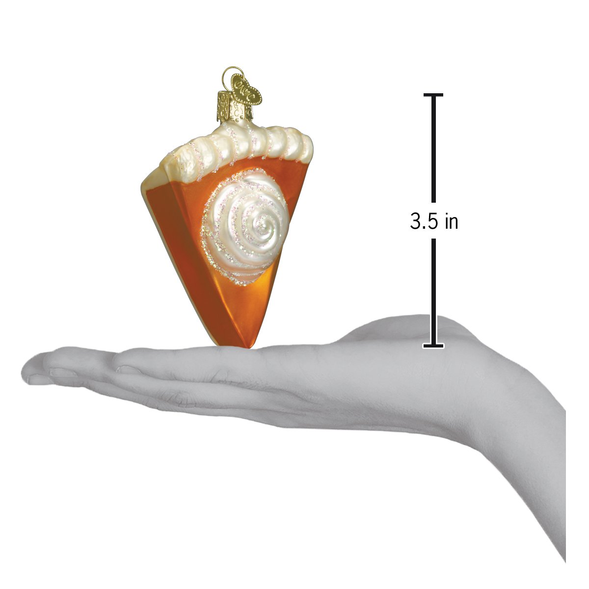 Old World Christmas Piece Of Pumpkin Pie - hand-blown glass Christmas tree ornament (view 5)