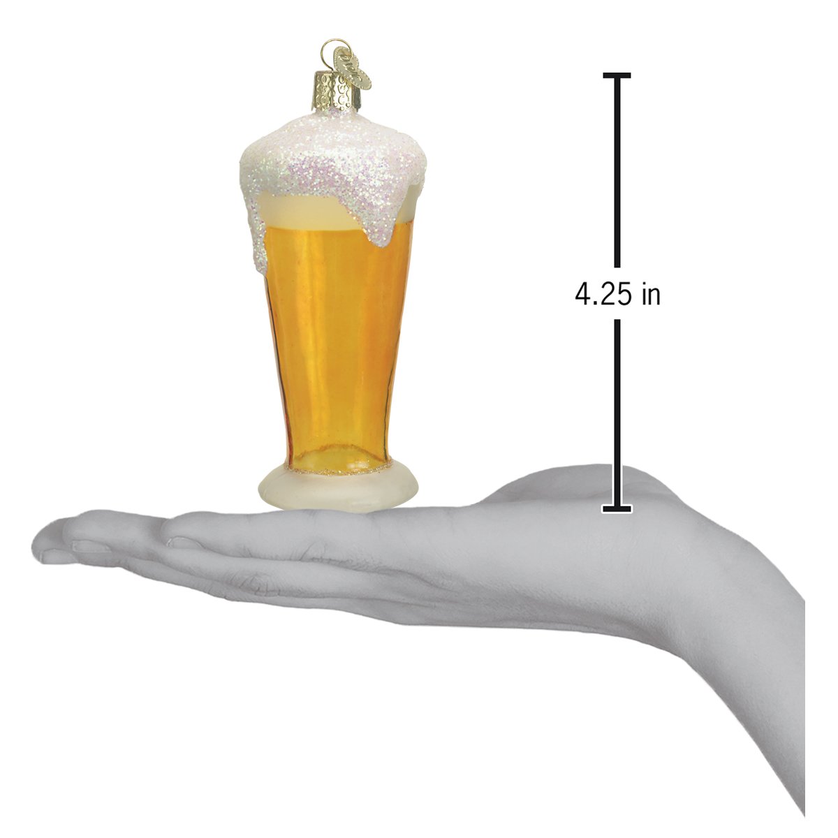 Old World Christmas Glass Of Beer Ornament - hand-blown glass Christmas tree ornament (view 4)