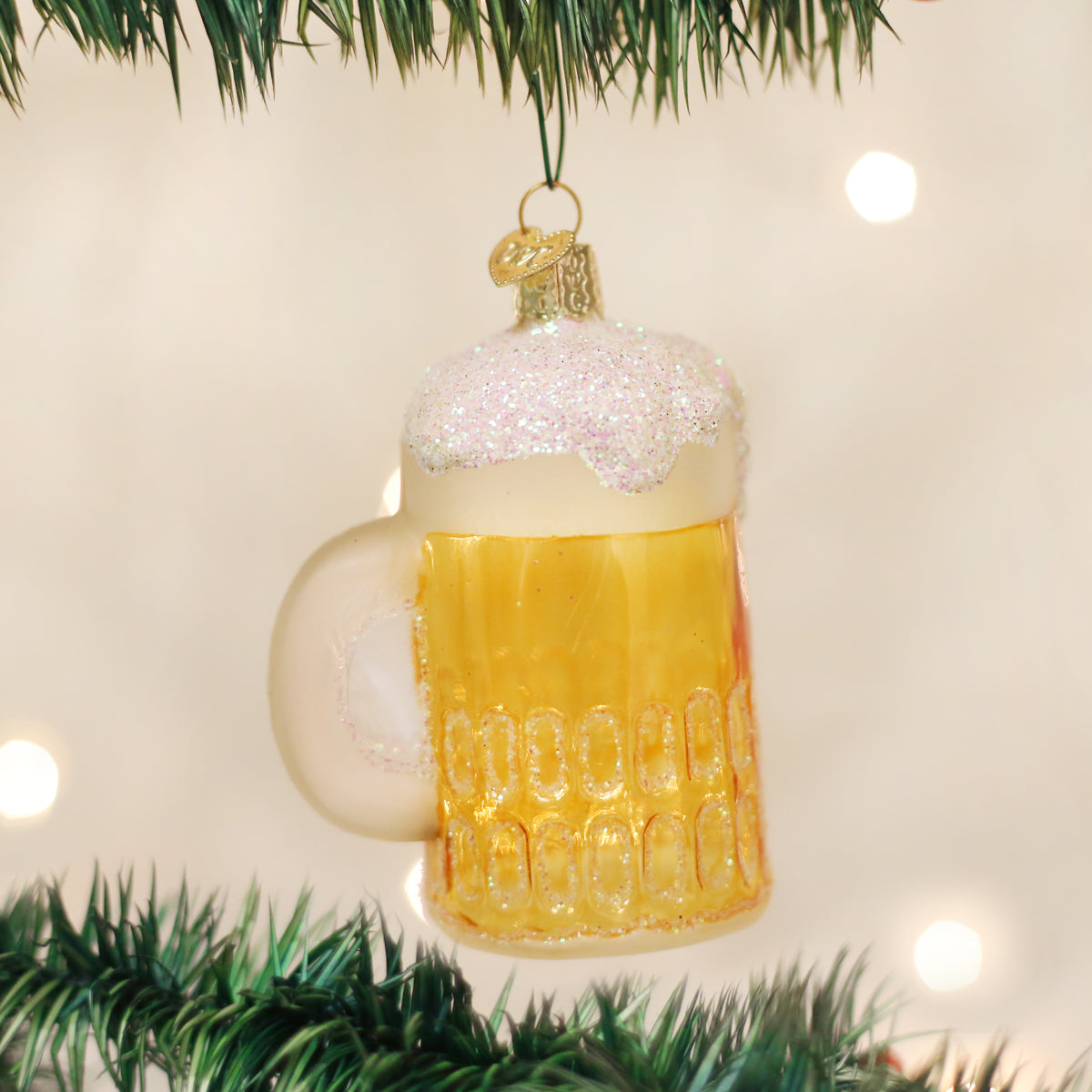 Old World Christmas Mug Of Beer Ornament - hand-blown glass Christmas tree ornament