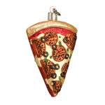 Old World Christmas Pizza Slice Ornament - hand-blown glass Christmas tree ornament (view 3)