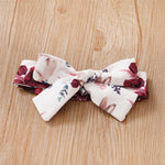 Long-sleeve Jumpsuit Floral Suspender Pants Headscarf Three-piece Set - Cindi Book