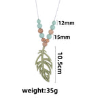 New Baby Products Silicone Leaf Teether Necklace - Cindi Book