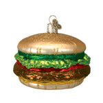 Old World Christmas Cheeseburger Ornament - hand-blown glass Christmas tree ornament (view 3)