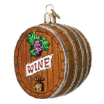 Old World Christmas Wine Barrel Ornament - hand-blown glass Christmas tree ornament (view 3)
