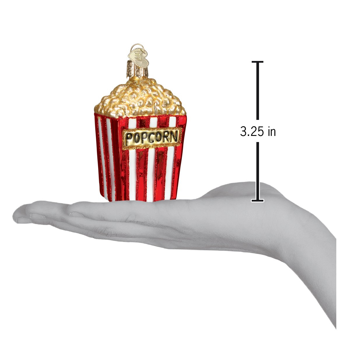 Old World Christmas Popcorn Ornament - hand-blown glass Christmas tree ornament (view 7)