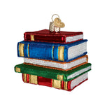 Old World Christmas Stack Of Books Ornament - hand-blown glass Christmas tree ornament (view 4)