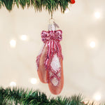 Old World Christmas Ballet Toe Shoes Ornament - hand-blown glass Christmas tree ornament