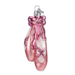 Old World Christmas Ballet Toe Shoes Ornament - hand-blown glass Christmas tree ornament (view 3)