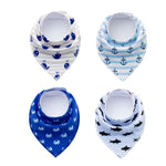 4pcs Lot Bibs Burp Cloth Print Arrow Wave Triangle Baby Bibs Cotton Bandana Accessories - Cindi Book