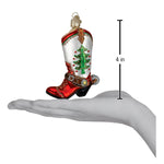 Old World Christmas Christmas Cowboy Boot - hand-blown glass Christmas tree ornament (view 4)