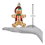 Old World Christmas Gingerbread Boy Ornament - hand-blown glass Christmas tree ornament (view 4)