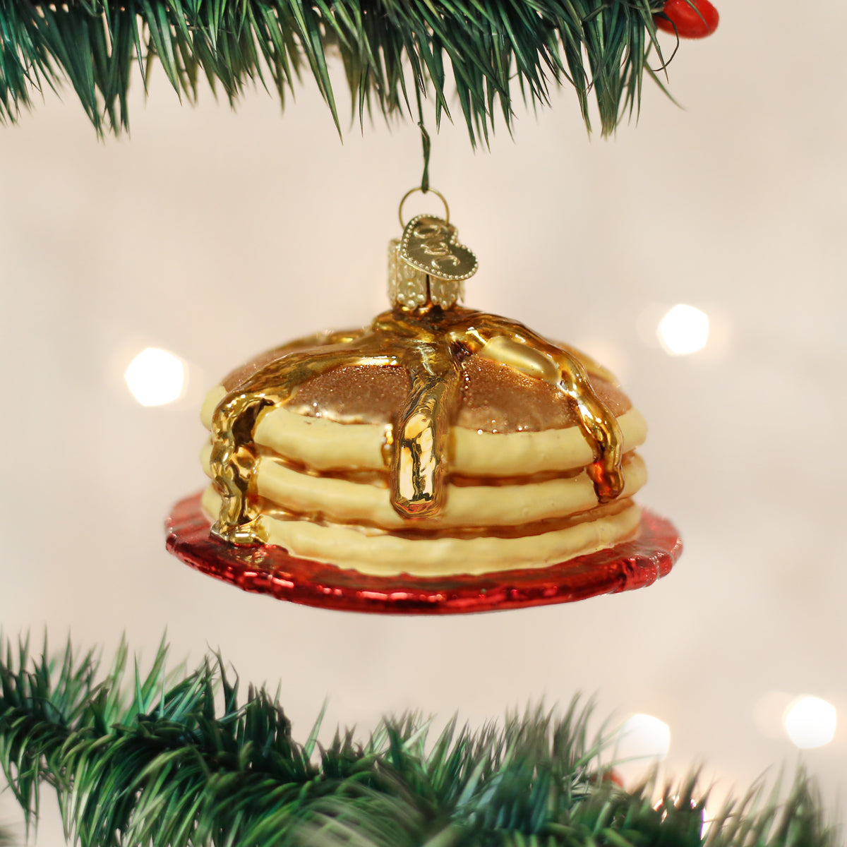 Old World Christmas Short Stack Ornament - hand-blown glass Christmas tree ornament