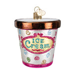 Old World Christmas Ice Cream Carton Ornament - hand-blown glass Christmas tree ornament (view 3)