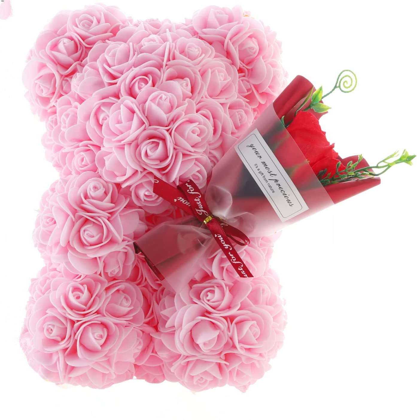 Rose Bear Preserved Fresh Flower Valentine's Day Birthday Gift - Cindi Book