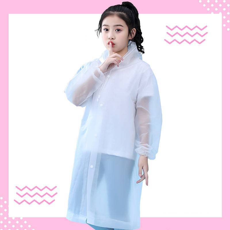 Transparent, portable and backpackable girl's poncho - Cindi Book