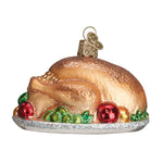 Old World Christmas Turkey Platter Ornament - hand-blown glass Christmas tree ornament (view 3)