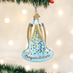 Old World Christmas Champagne Toast Ornament - hand-blown glass Christmas tree ornament