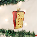 Old World Christmas Cheese Wedge Ornament - hand-blown glass Christmas tree ornament