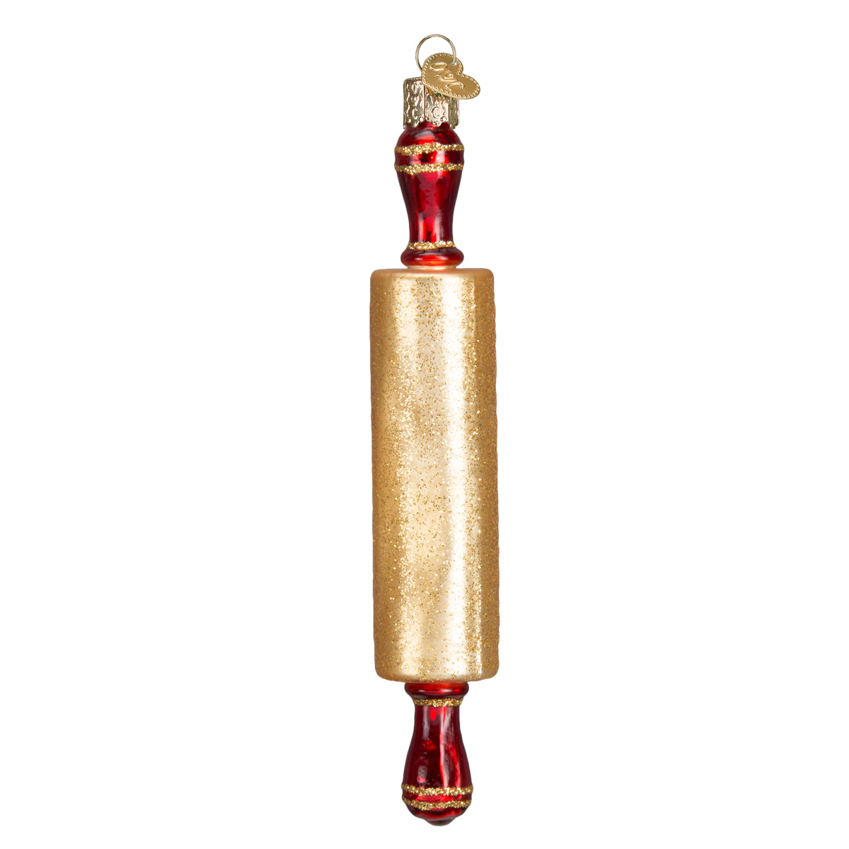 Old World Christmas Rolling Pin Ornament - hand-blown glass Christmas tree ornament (view 3)