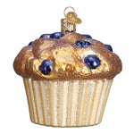 Old World Christmas Blueberry Muffin Ornament - hand-blown glass Christmas tree ornament (view 3)